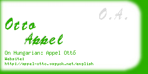 otto appel business card